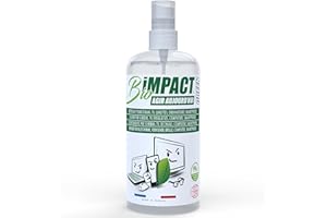 BIOIMPACT Nettoyant ecran TV - Lunettes - Smartphone - 500ml - Spray Nettoyage Pc, Television, Ordinateur Portable - Naturel certifié par Ecocert