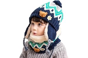 DORRISO Linda Bebe Niño Niña Sombrero y Bufanda Niño Niña Primavera Otoño Invierno Calentar Pequeña Zorro Gorro Bufanda Sombrero de Niño