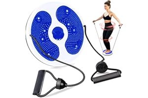71NMLY Waist Twisting Disc,Waist Whisper Exercise,Twist Waist Disc Board with Drawstring,Exercise for Waist Home Gym Equipment Twist Board Exercise with Massage Foot Sole (Blue)