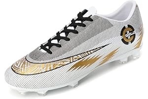 Donbest Chaussures de Football Homme Crampons Professionnel Spike Chaussure de Foot Antidérapant pour garçon High Top