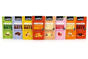 Oatful Overnight Oats 8 Flavor Variety Bundle 8 Single-Serve Pouches | High Protein, Vegan, Gluten Free, Sugar Free Healthy Breakfast or Snack