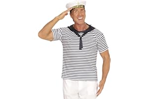 W WIDMANN MILANO Party Fashion - kostium marynarski, koszula i czapka, marynarz, kapitan, karnawał, impreza tematyczna