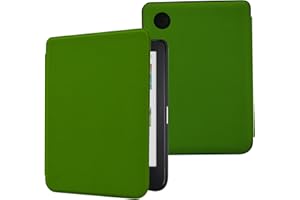 DMluna Custodia per Kobo Clara Colour/Clara BW/Clara 2E, Tolino Shine Colour/Shine 5/4 - Cover Protettiva Funzione Auto Wake/Sleep - Pelle Sintetica Premium, Antigraffio, Anticaduta, Verde
