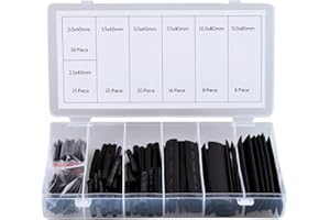 Rolson Tools 61299 - Guaine termorestringenti assortite per cavi, 127 pezzi