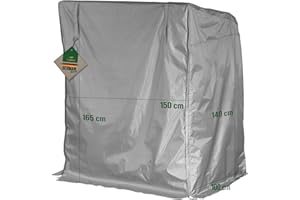 Mehr Garten Strandkorb Schutzhülle Winterfest, 150x100x165/140 cm, Taupe, atmungsaktives 3-lagiges Polyestergewebe, Strandkorbhülle wasserdicht und UV-beständig, Abdeckung Strandkorb