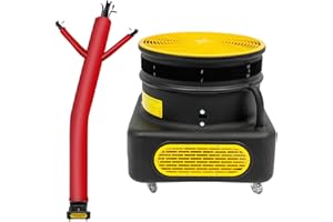 SANBOUSI Souffleur d'air électrique 750 W avec roues et ouverture d'air, souffleur permanent, pour gonflable, chiot, danseuse