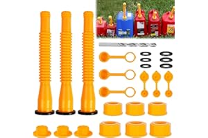 DABBOO 3 Set di Beccucci per Tanica Scalabile Versatori per Tanica di Gas Con Punta Trapano da 8 mm Kit Ugelli Serbatoio Gas Adatto Alla Maggior Parte dei Barattoli da 1/2/5/10 Galloni