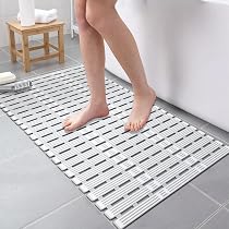 Tapis Bain Sécurité Tapis De Douche Antidérapant WENKO Arinos - 54x54cm Gris - 115 Ventouses - Sans PVC Tapis Salle De Bain