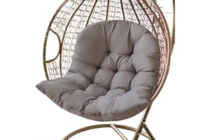 DKIEI Thicken Swing Chair Egg Chair Cushion Seat Pad Hanging Relax Chair Cushion for Indoor Outdoor Garden Yard Balcony, Dark Grey