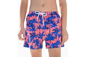 Vorvowry Pojkar badshorts snabbtorkande lätta badbyxor pojke med dragsko barn badshorts för strand pool semester