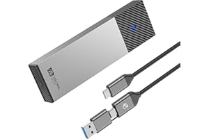 SAN ZANG MASTER Enclosure M.2 NVMe SSD Con Trasmissione 10 Gbps - Adattatore Alloggiamento SATA USB 3.2 Per 2230 2242 2260 2280 PCIe NVMe M-Key & M+B Key (Senza Attrezzi, Cavo 2 in 1)