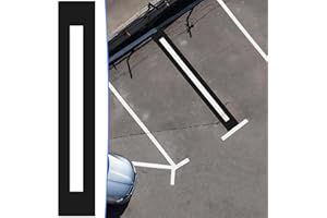 Sibosen 92x4 inch Parking Lot Line Stencil, Black Silicone Foldable Reusable Template, Ideal for Painting Parking Lot & Pavement Lines, Marking Stencils for Asphalt Concrete Pavement