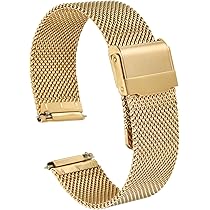 Horlogeband 22mm milanees goud