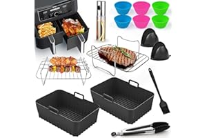 ‎FUUMUUI Ninja Heißluftfritteuse Zubehör - Airfryer Zubehör für Ninja Foodi Max Dual Zone AF400EU, AF300EU, AF400EUCP 7.6L-9.5L Und Anderen Dual Zone Air Fryer | BPA-frei,Spülmaschinenfest,Airfryer Accessories