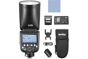 GODOX V1ProC Flashs pour appareils Photo sans Fil, HSS 1/8000 s, Mode Flash M/E-TTL II, Flash 1,3 s avec Flash secondaire Amovible, Compatible avec Les appareils Photo Canon EOS