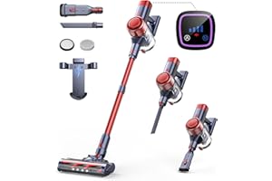 ‎BUTURE PRO Akku Staubsauger Kabellos 38KPa 450W mit Wandmontierte Ladestation, Automodus, Smart Touchscreen, Bis zu 55 Min. Laufzeit, 1.6L Staubsauger mit Anti-Verhedderung-Bürste für Hartböden Teppich Tierhaare