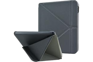 DMLuna Origami 2-Way Stand Case for Kobo Libra Colour (Model:N428, 2024 Release), Slim and Lightweight Premium PU Leather Protective Cover with Auto Sleep Wake Feature, Black