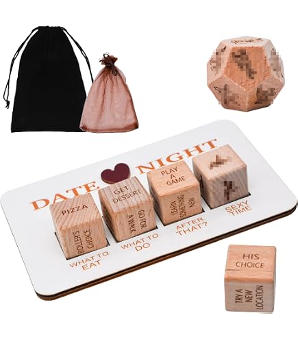 Date Night Würfel Set Für Paare – Mit 5 Würfeln Für Romantische & Lustige Date-Ideen