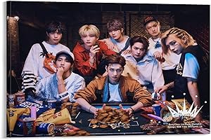 HAPPOW Póster SKZ para niños callejeros Kpop Stray Kids All Groups Members Poster Póster decorativo de lienzo para decoración de pared para el hogar, dormitorio, 20 x 30 cm