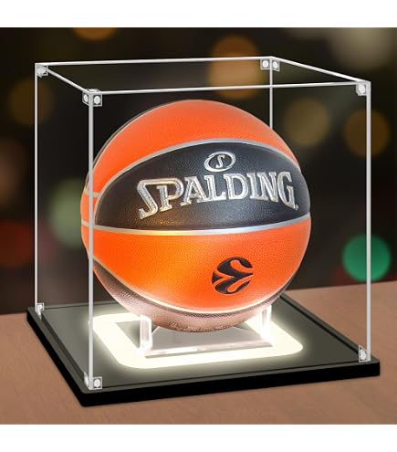 Vitrine En Acrylique Transparent Pour Casque De Football - Base Noire 43.2x38.1x32.6cm Présentoir Collection Luxe