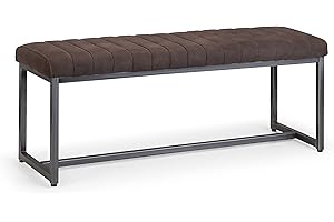 Julian Bowen Brooklyn Upholstered Bench - Grey/Gunmetal Benches