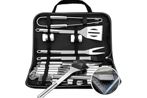 33 Pièces Ustensiles Barbecue Acier Inoxydable, Kit Barbecue, Accessoire Barbecue, Malette Barbecue, Set Barbecue, Cadeau de idéal