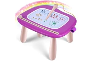 Smasiagon Juguetes Niños 1 2 3 Años, Pizarra Magnetica Infantil, Colorido Tableta Dibujo Magnético con Patas, Juguetes Educativos y Regalo Cumpleaños para Niña Niño de 1-3 Años (Morado)
