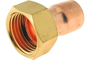 SOMATHERM FOR YOU, Raccord cuivre droit à souder Ø14 avec écrou tournant 15/21 - Sachet de 2 pièces - Idéal pour plomberie, réseaux d'eau sanitaire et chauffage