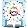 ANSTROUT Large 12" Magnetic Writable Dry Erase Teaching Clock, Teaching Demonstration Clock for Kids Learning Time with Cute Style for Home School Classroom Supplies(12"×11")