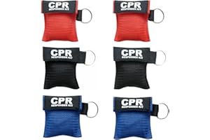 ‎DZTSMART DZTSMART Beatmungsmaske mit Einmalhandschuhe,CPR Maske Schlüsselanhänger mit Karabiner, Beatmungstuch mit Rückschlagventil Atmen Barriere,CPR,Taschenmaske für Erste Hilfe oder AED Training (6)