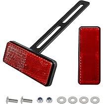 EMagTech Motorrad Reflektor Set - 4x Katzenauge Rot, E-Prüfzeichen