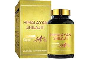LAORICI Shilajit, 120 Hochdosierte Shilajit Kapseln, Original Himalaya Bio, 1000mg Tagesdosis, Reich An Mineralien Mit FulvinsäUre Und HuminsäUre