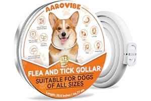 Aarovibe Verstellbares Insektenhalsband für Hunde, natürliche und sichere Formel, sanfte Abwehrwirkung, 65 cm, geeignet für alle Hunde, wasserfest, Schutz bis zu 12 Monate (1 Pack)