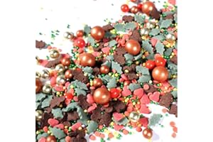 ‎STREUSELHELD SPRINKLESMIXES WITH LOVE Streuselheld Weihnachtsmix 40g Streusel zum Dekorieren und Verzieren von Gebäck aller Art wie Torten Kuchen Keksen Zuckerstreusel