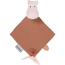 Kuscheltuch Mit Nilpferd Für Babys - Baumwolle Musselin Sicherheitsdecke Zum Einschlafen
