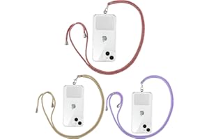 Yoedge Universelle Lanières de Téléphone en Bandoulière avec Patch, Adjustable Réglable Amovible en Nylon Pendentifs Collier de Longe Porte-clés Cordon pour Plupart de Téléphones Intelligents