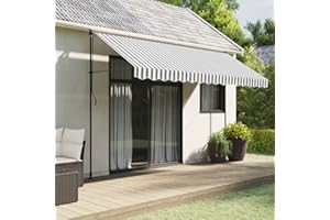 Faroom Tela de Repuestos para Toldos, Ancho de toldo Adecuado: 4 m, Toldo de Lona,Techo de Repuesto para Toldo,Toldo Impermeable para Patio,Telas para Toldos para Terraza Jardín Marrón Claro