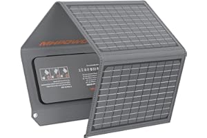 MHPOWOS 40W Faltbares Solarpanel, Tragbares Solarladegerät mit USB C, USB A und DC Ausgängen, 19V Mini-Ladegerät für Smartphone, Wandern, Outdoor-Reisen, Camping