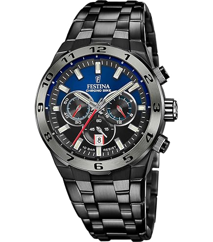 Festina Orologio Uomo Analogico in Acciaio Inossidabile 316L Argentato - Movimento al Quarzo - Calendario - Vetro Zaffiro ad Alta Resistenza - Impermeabile 20 ATM F20665/6 The Originals