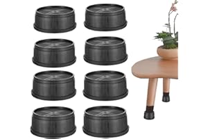 Coptiner Verstellbare Möbelerhöhungen, strapazierfähig, stapelbar, mit Gummi-Pads, 3,8 cm, 7,6 cm, 11,4 cm, 15,2 cm, Hubhöhe, Tisch-, Stuhl-, Sofa-Erhöhung, Möbel-Hebepads bis zu 1000 kg, 8 Stück