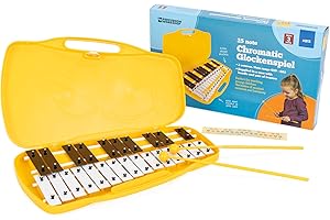 Percussion Workshop KB13 25 Note Chromatic Glockenspiel with Case & Beaters,Yellow