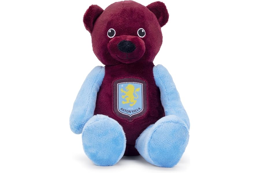 Official Aston Villa FC Mini Bear Toy - Great Christmas & Birthday Present for Boys, Girls & All Villans Fans