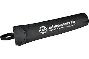 K&M 10111 Sacca per Leggio nero - tessuto in Nylon resistente, antistrappo e impermeabile - per leggio 101