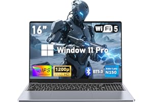 FUNYET Laptop Computer, Notebook 16 Inch 16GB RAM 512GB SSD, N150 Processor (up to 3.6 Ghz), FHD 1920 x 1200 Display, Support WiFi 5, USB3.0, 6000mAh Battery