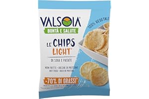 Valsoia Chips Light Snack sfizioso e leggero, 100% Vegetale, Non fritto, 25 gr