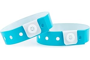 iboo - 100 Braccialetti in Plastica Vinile per Eventi e Festival - Ideale per la Sicurezza - 25 x 1,6 cm