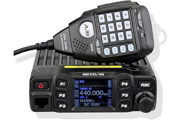 Retevis RT95 Radio Amateur, Bi-Bande Double Moniteur, 200 Canaux, 5W/15W/25W, CTCSS/DCS DTMF, 5Tone Écran, LCD Rotatif 180° Transceiver Radio Amateur Emetteur-Récepteur (1Pcs, Noir)
