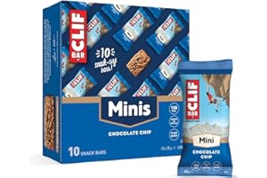 CLIF BAR Minis | Snackriegel - Protein Riegel | mit 4g pflanzlichem Eiweiß | Chocolate Chip | 10 x 28 g
