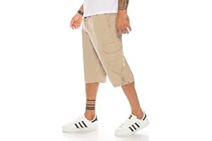 KENDINDZA COLLECTION Kendindza męskie spodenki bermudy 3/4 z gumowym ściągaczem