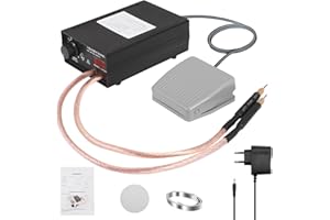 NEULRISCN Punktschweißgerät, verstellbar, für Batterien 8000 W, Punktschweißgerät, tragbar, 0,1 – 0,3 mm, mit doppeltem Impulsausgang, 1 – 9 Geschwindigkeiten, verstellbar durch Pedal, für die Herstellung von